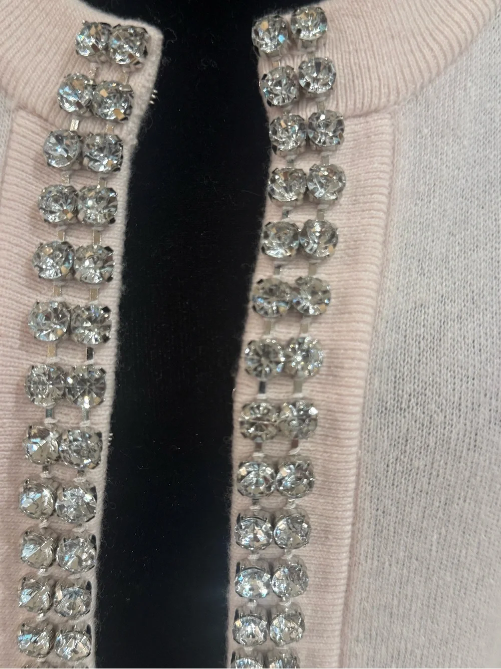 kate spade Pale Pink Jeweled-Trim Cardigan